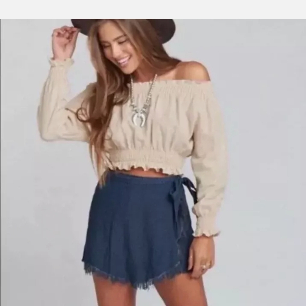 Show Me Your MuMu Beige Ruffled Garment